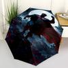 1pc Superman Moonlight Automatic Folding Umbrella - Compact 8-Rib Design, Durable Plastic & Iron1192L