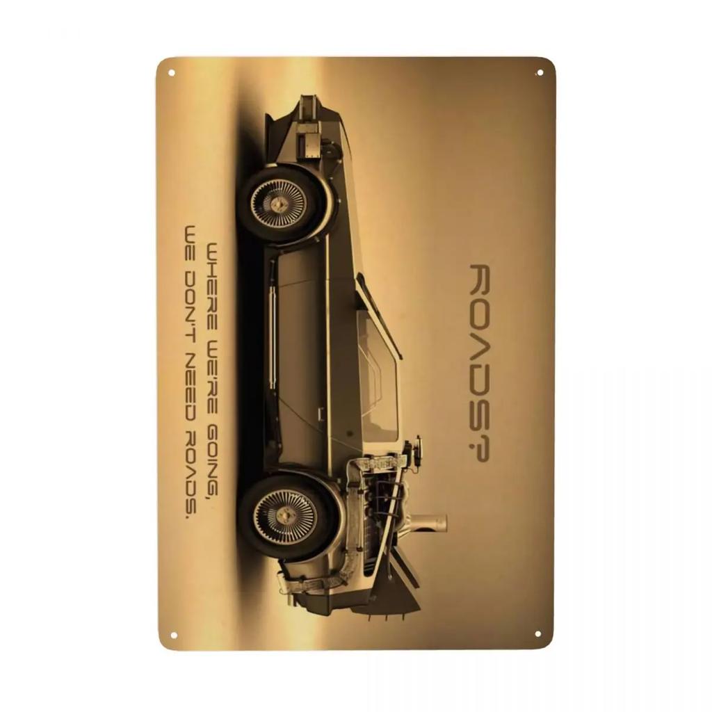 Flux Capacitor Metal Sign - Back To The Future Modern Tin Decorative Plaques, Office Store Pubs Club Art Decor