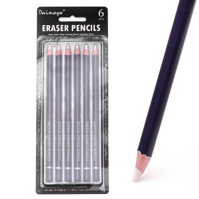 Dainayw Eraser 6 יחידות עיפרון סגנון עט גומי עדכון פרטים הדגשה דוגמנות לעיצוב מנגה ציוד אמנות ציור