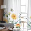 Pastoral Butterfly Flower Daisy Dandelion Sheer Curtains Bedroom Living Room Voile Window Curtains Tulle Curtains for Kids Room