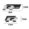 3D Metal Car Rline R Badge Tail Trunk Body Emblem Sticker For  Polo Passat CC Golf Jetta Tiguan Beetle Sharan