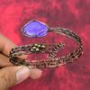 Charoite Bangle Gemstone Cuff Bracelet Copper Wire Wrapped Bangle Copper Jewelry Adjustable Cuff Bracelet Handmade Jewelry Anniversary Gifts