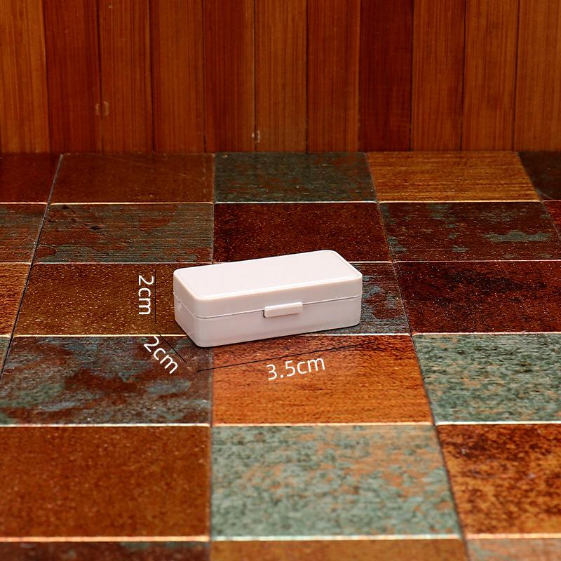 Plastic Simulated Scene Pencil Box Model Miniature Dollhouse Double-layer Pencil Case Pretend Toys Mini Stationery Box