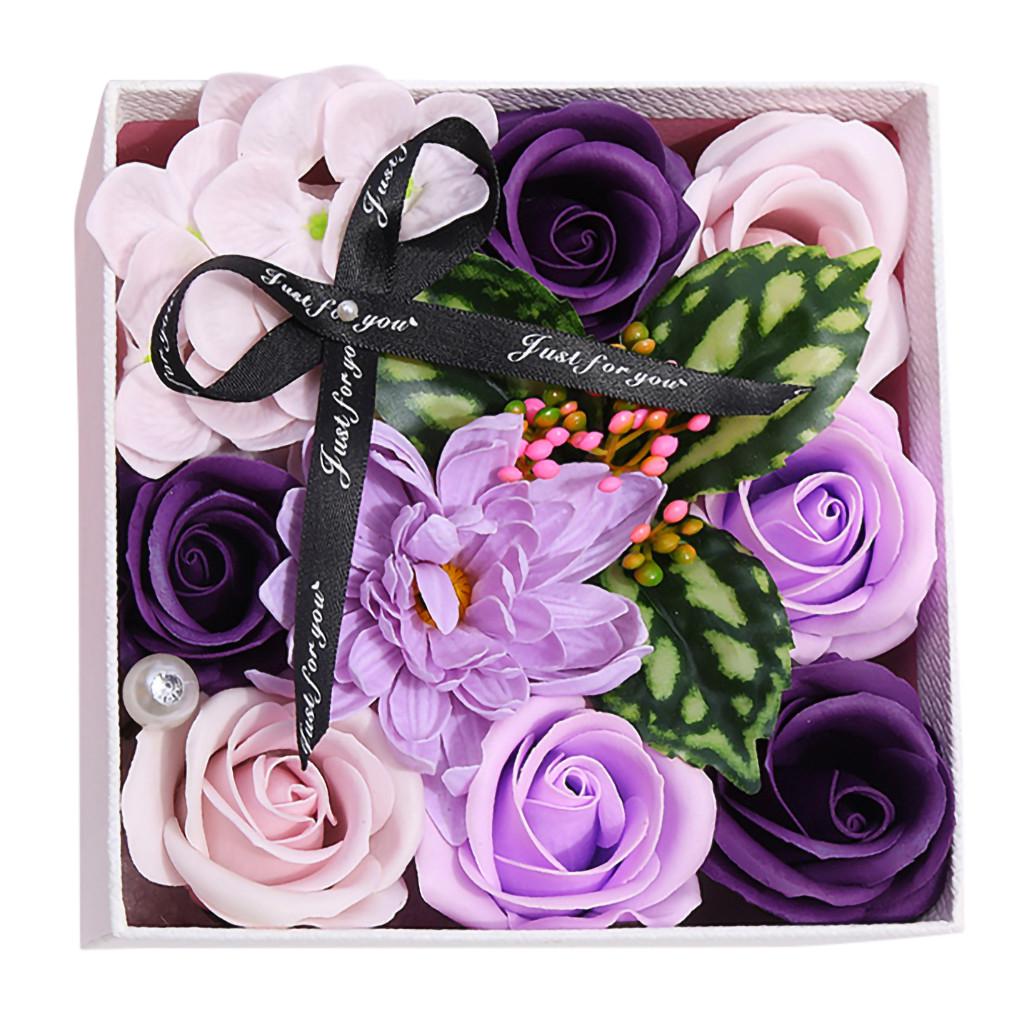 Mother's Day DIY Soap Flower Gift Rose Box Bouquet Wedding Home Festival Gift
