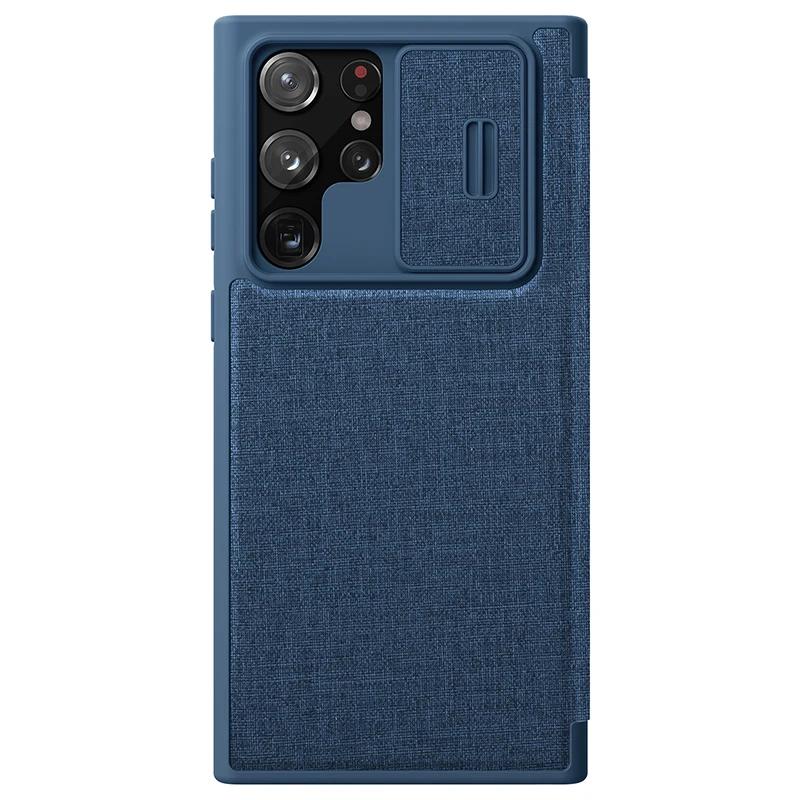Do etui Samsung Galaxy S23 S22 Ultra Nillkin CamShield Skórzane etui z klapką Etui z przesuwaną osłoną aparatu do Samsung S23 FE S22 Plus 5G Pokrowiec