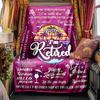 Retirement Celebration Blanket Personalized Name Soft Comfortable Stylish Blanket Car Blanket Perfect For Travel Camping Outdoor Home Suitable For All