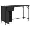 Computer Desk Black Oak Effect 131 x 48 x 75 cm