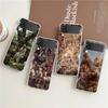 Renaissance Art Painting Phone Case For Samsung Galaxy Z Flip 3 4 5 Hard Folding Clear PC Bumper For Samsung Z Flip 6 Cover