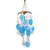 Wind Chimes Coconut and Capiz Blue-White Stars 30cm
