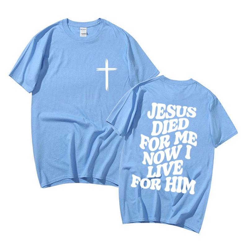 Mens Aesthetic Christian T Shirt Jesus Bible Verse Letters Print Apparel Tshirt Unisex Harajuku Casual Oversized TShirts Tops