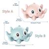 Electric Octopus Whale Baby Bath Toys Automatic Sensing Squirting Water Spray Water Shower Toys for Kids Bath with LED Light