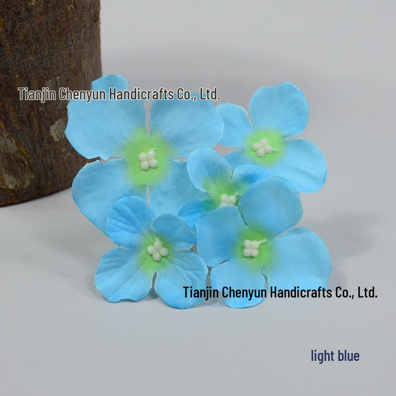 5-Prong Hydrangea Simulation Hairpin & Brooch Set for DIY Floral Arrangements