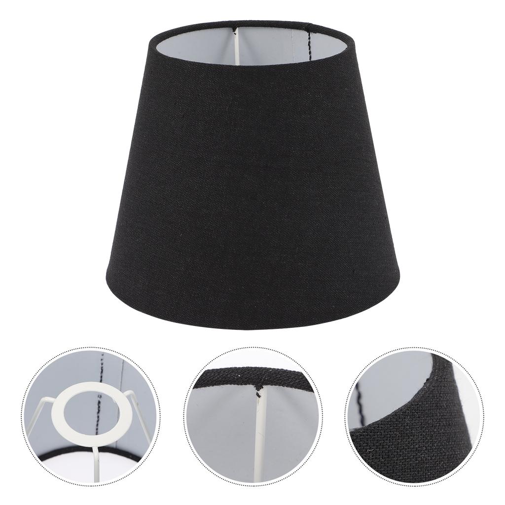 Living Room Lamp Shade Drum Fabric Lampshade E14 Tabletop Desktop Light Shade
