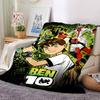 1pc Ben Alien Force Flannel Blanket for Super Soft Cute Comfort Blanket for Travel Bedding Couch Sofa Blanket Y73062