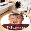 Custom Name Home Alone Printed Round Rug Carpet Chair Rug Area Rug Entryway Doormats,for Office Chair Living Room Bedroom Kitchen Room.