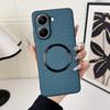 Magsafe Magnetic Plain Leather Case For Poco X7 Pro POCO X7 F6 Pro X6 Pro M6 Pro Poco C75  Cloth Wireless Charging Cover