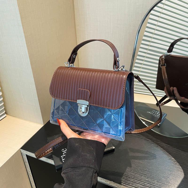 Fashion and Transparent New Personalized Small Square Bag Women's 2025 New Exquisite Commuting Temperament Versatile Messenger Bag