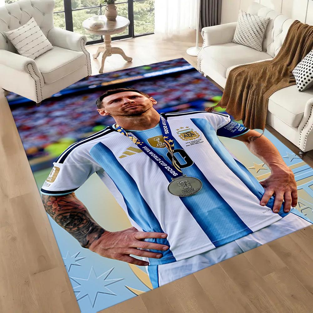Messi 531 Area Rug Suitable for Dormitory Living Rooms Bedrooms Game Room Antislip Carpet Decorate Offices