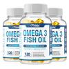 Triple-strength Omega-3 Fish Oil Capsules, Wild-caught EPA and DHA, Omega-3 Fatty Acids, Suitable for Adults.
