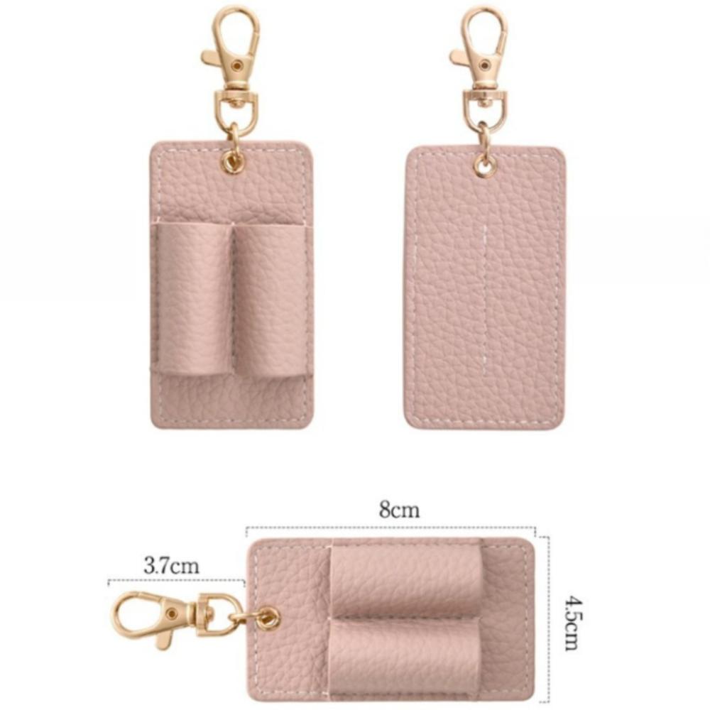 Hanging PU Lanyard Pen Holders Creative Design Keychain Pen Clip Leather Pen Pouch  Office Supplies