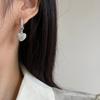 Cold Wind Light Luxury Diamond-Set Love Earrings Women'S Niche Design Exquisite High-End Texture Ear Buckles Earrings