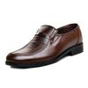 Men Leather Shoes Business Shoes Round Toe Dress Shoes Party Wedding Shoe High Quality Casual Men Loafers Work Slip-On Flat Shoe