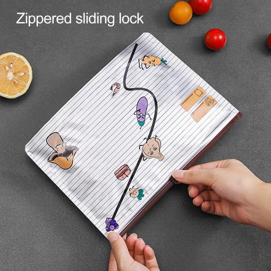 10Pcs Aluminum Foil Sealable Bags Resealable Stand Up Freezer Bags Reusable Vacuum Zipper Pouches with Label for Vegetable Fruit Meat