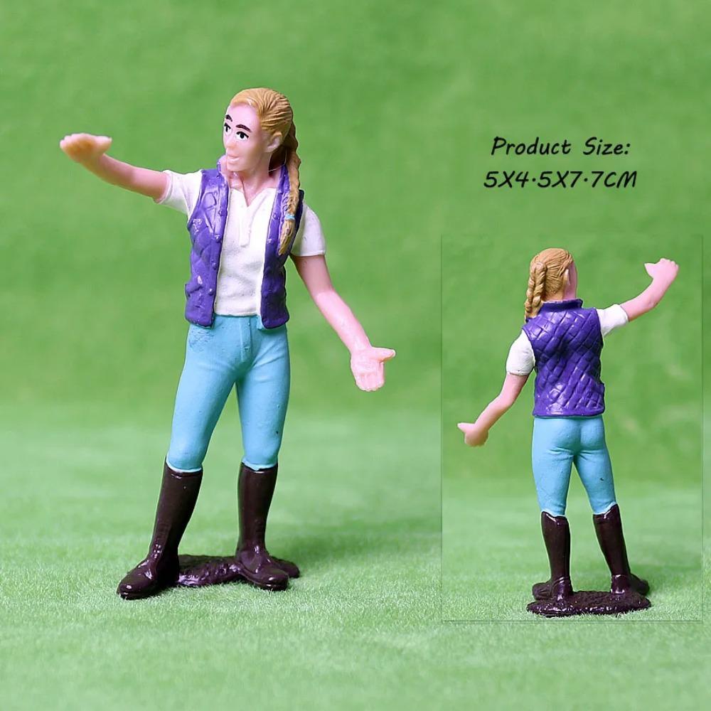 17 BUC Asortate Simulare Fermier oameni Model Figurine de Acțiune Păpușă PVC Figurine Personal Fermă Seturi de Joacă Jucării Educative pentru copii