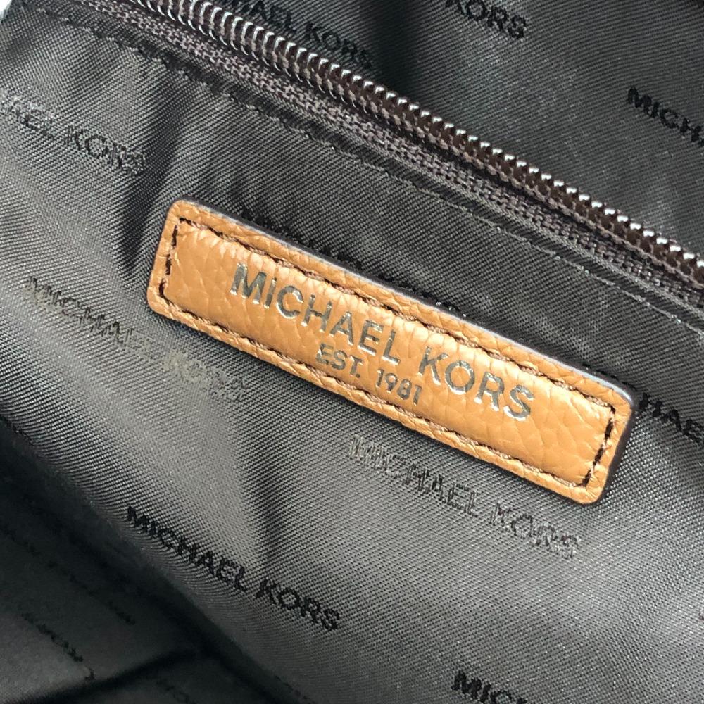 Michael Kors Logo Bag 2WAY Briefcase Document Bag Business Bag Leather Brown
