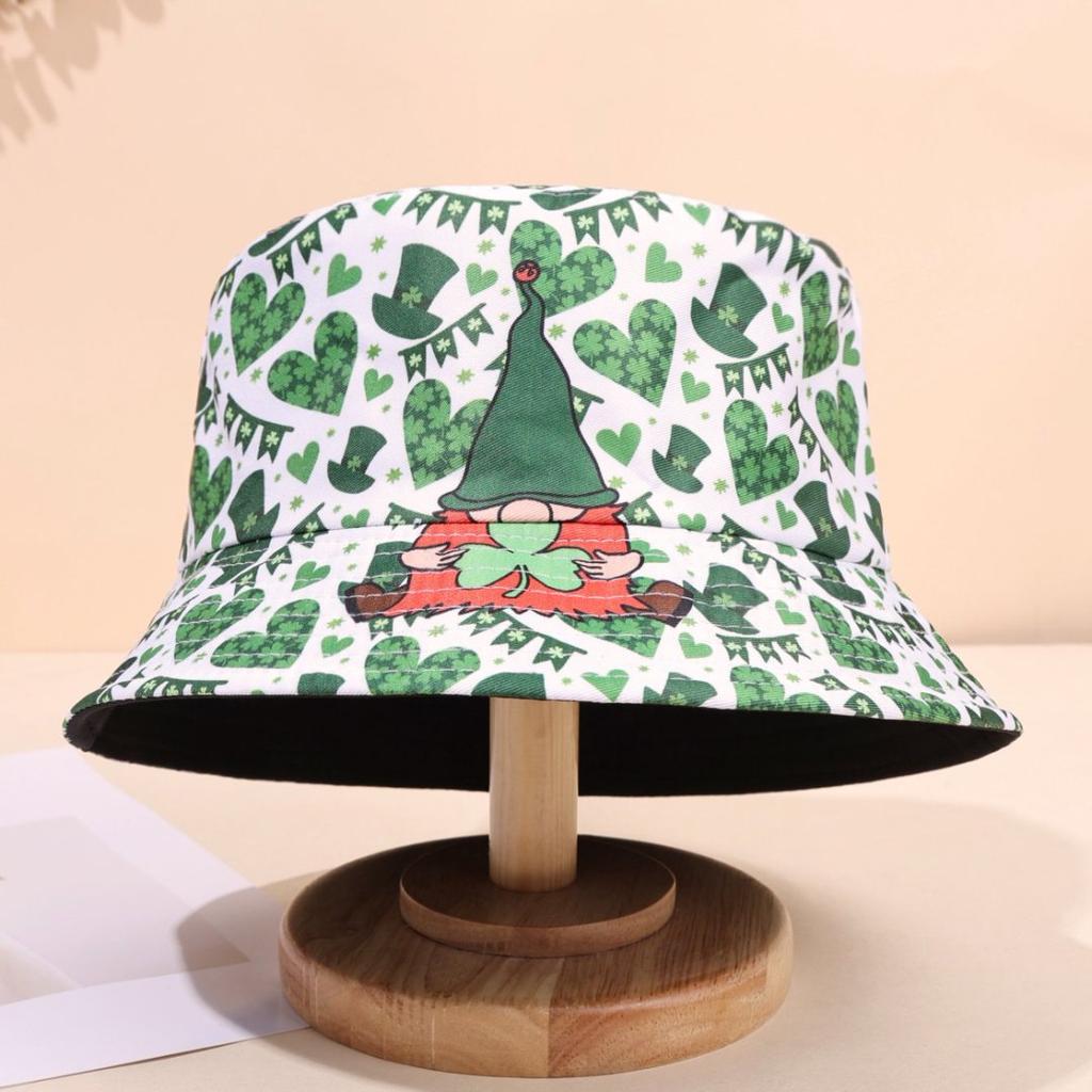 Double-Sided Bucket Hat Men And Women Fashion Print Sunshade Basin Hat Bucket Hat