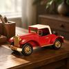 Old School Tin Car Model Decorative Figure for Living Room Shelf Cabinet Retro Vehicle Art