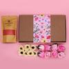 Bath Salt and 16 Soap Flowers Set, Passion