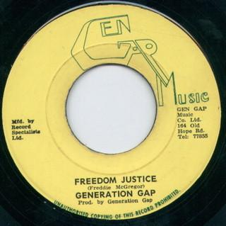 

7inch Record GENERATION GAP - Freedom Justice NONE Gen Gap Music Jamaica Reggae, Ska & Dub Used