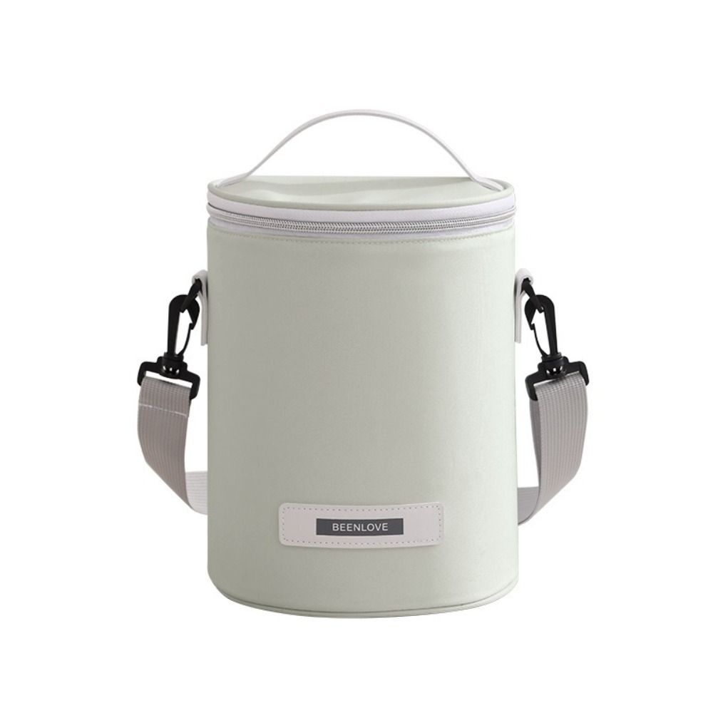 with Thickened Aluminum Foil Cylinder Lunch Bag Waterproof Handheld Office Lunch Tote Large Capacity Insulated