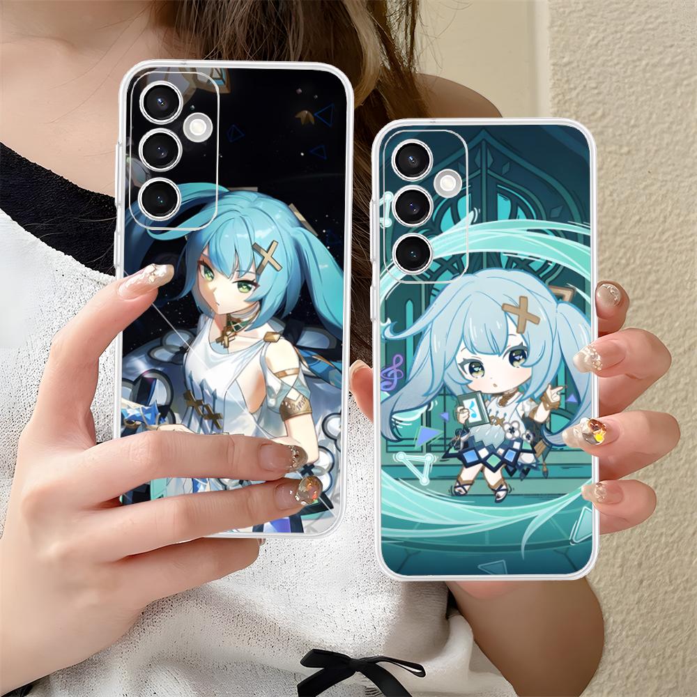 Game GI Faruzan Clear Mobile Phone Case for Samsung Galaxy S25 S24 S23 S22 S21Plus FE Ultra Colorful Cover