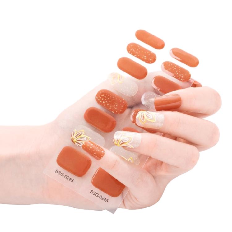 Semi-Cured Gel Nagellackstreifen Gel Nägel Vollständige Wraps Streifen Gel Nagelaufkleber