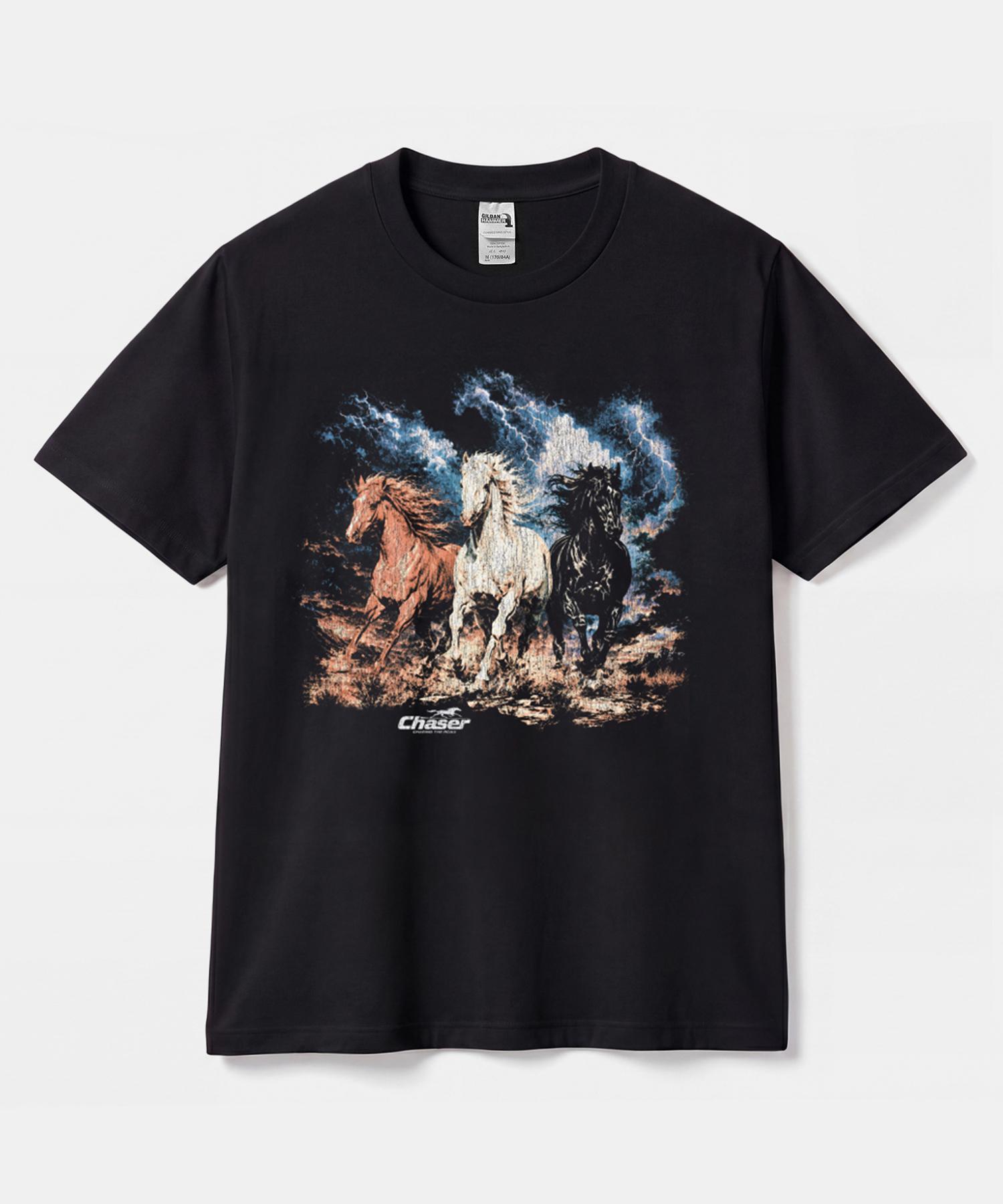 Gildan Gildan X Винтажная коллекция Футболка с лошадью Black/L