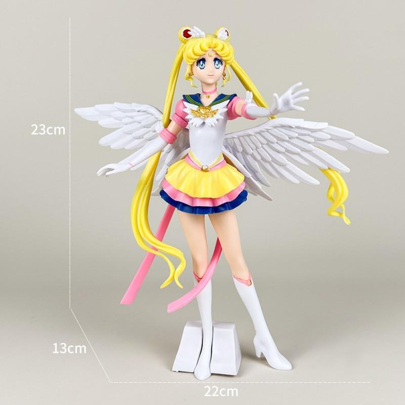 Komik Sevinç Anime Figürleri Kadın Savaşçı Ay Tavşanı Bebek Takı Melek Denizci Tavşan Kawaii PVC Model Pasta Süsü Kızlar İçin Hediye