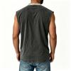Men Sleeveless Casual Vest Three Button Henley Neck Pocket Front Cotton Linen Blend Summer Top