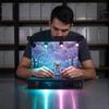 Display Stage with Lights DioramaStyle Figure Modular for Collectors, Photographers,