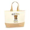 Tote Bag - PLANETEE - Djamila Get Off the Bear's Paws - Printed France Jute - Sturdy Handles - Eco-responsible