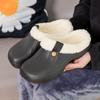 Fashion Unisex Waterproof Slip-Resistant House Slippers Indoor/Outdoor Boots Chunky Sole Non-Slip Warm Plush Platform Shoe for Men Women