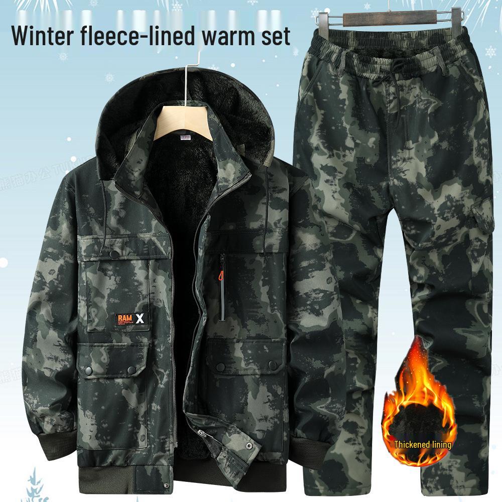 Îmbrăcăminte de lucru tactică camuflaj piton negru: Echipament durabil de protecție la muncă pentru reparații auto pentru bărbați, pentru toate anotimpurile.