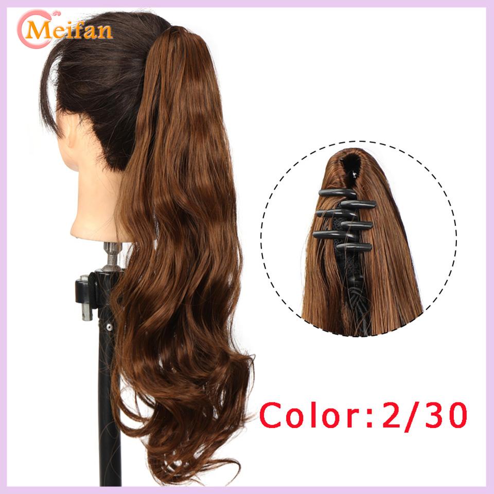 Synthetic Big Wavy Claw Clip On Ponytail Hair Extension For Women Pony Tail Hair Hairpiece Heat Resistant