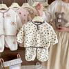 2025 Winter Children's Korean-Style Cartoon Pajama Set for Boys & Girls - Two-Piece