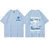2022 Hip Hop T-Shirt Streetwear Japanese Kanji Funny Cat Print T Shirt Harajuku Cotton Casual Short Sleeve Tshirt Tops