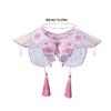 Girls Vintage Embroidery Butterfly Pearl Tassels Decorative False Collar Shawl