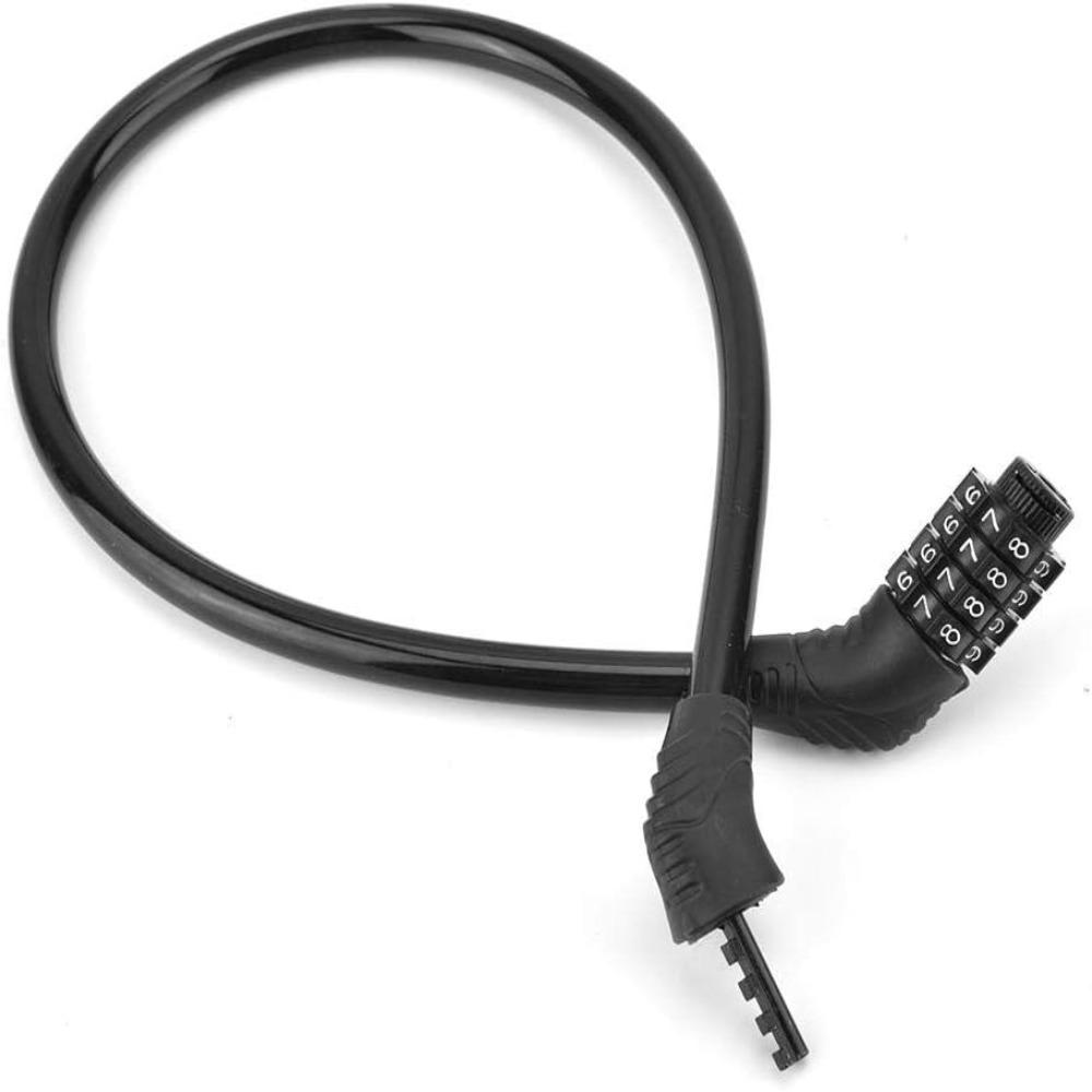 2PCS Steel Cable Bike Cable Lock 4 Digit Combination Ring Cable Lock Steel Cable Lock  Skateboards