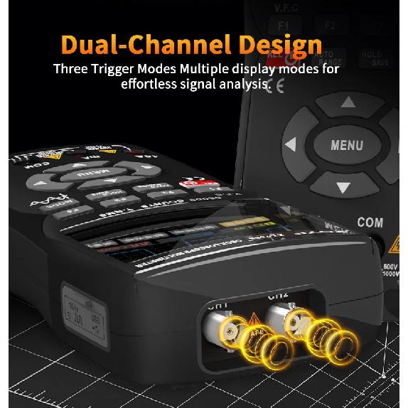 ZOYI ZT-706S 3-in-1 Automotive Oscilloscope Multimeter, True RMS with Waveform Generator, for Vehicle Repair and Electr