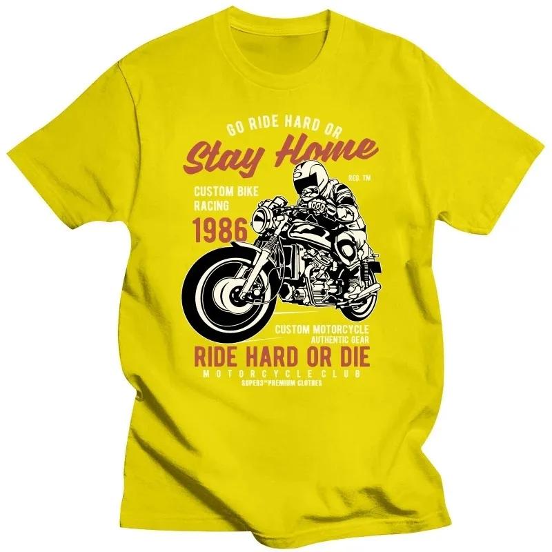 Ride Hard or Die Fahrrad Motorrad Rennfahrer Herren T-Shirt Mode Funko Pop O-Ausschnitt Baumwolle Custom Kurzarm Herren T-Shirts